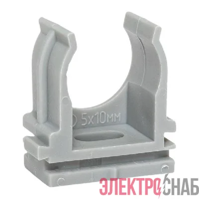 Держатель для труб (клипса) для ручного монтажа d20мм сер. Plast (уп.100шт) EKF derj-z-20sn