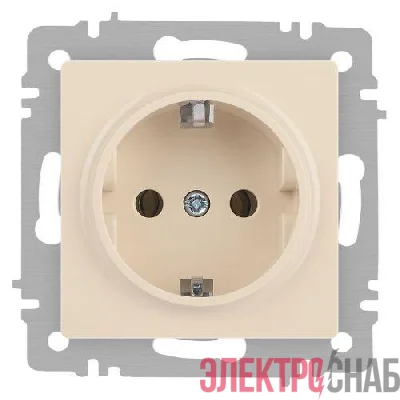 Розетка 1-м СП Accent 6-202-02 16А IP20 250В 2P+E Schuko сл. кость Intro Б0063683