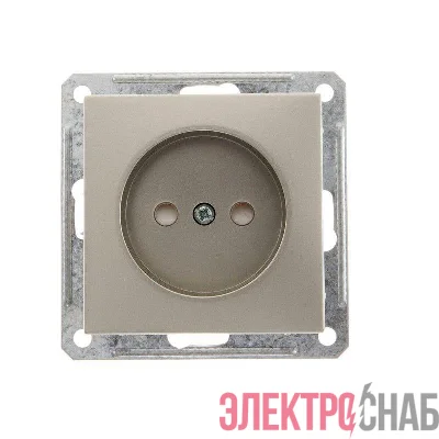 Механизм розетки 1-м СП W59 16А IP20 защ. шторки без заземл. шампань SchE RS16-151-4-86