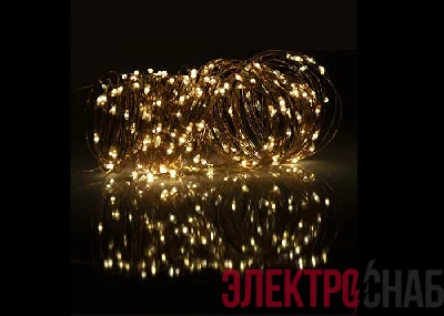 Светильник светодиодный садовый SLR-G03-100Y нить 100LED желт. на солнечн. батарее ФАZА 5033320