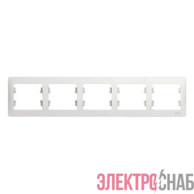 Рамка 5-м Glossa горизонт. бел. SE GSL000105