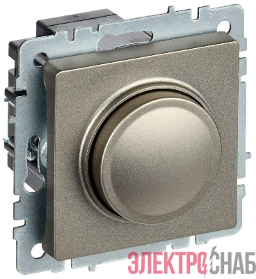 Светорегулятор СП BRITE пов-наж. 600Вт СС10-1-0-БрШ механизм шампань IEK BR-D20-0600-K37