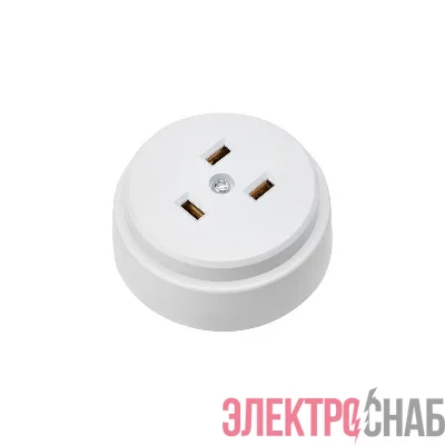 Розетка РШ для электрической плиты 32А 250В 2Р+РЕ (ОУ) бел. Rexant 11-8984