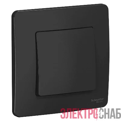 Переключатель проходной 1-кл. СП Blanca 10А IP20 (сх. 6) 250В антрацит SchE BLNVS010606