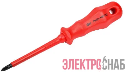 Отвертка диэлектрическая крестовая Ph2х100мм K2 1000В ARMA2L 3 IEK A2L3-SC30-K2-PH-20-100