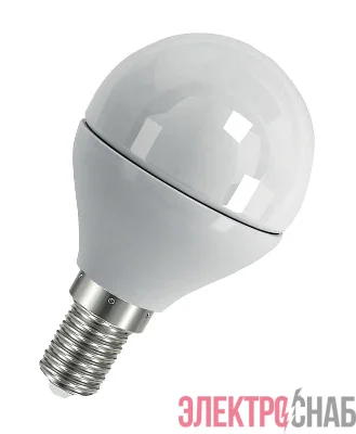 Лампа светодиодная LED Value LVCLP60 7SW/830 7Вт шар матовая E14 230В 10х1 RU OSRAM 4058075579620