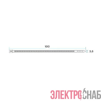 Хомут кабельный 3.6х100 нейл. черн. (уп.100шт) Rexant 07-0101-4
