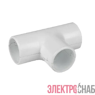 Тройник соединительный для трубы 20мм бел. Plast EKF tr-t-20w-r