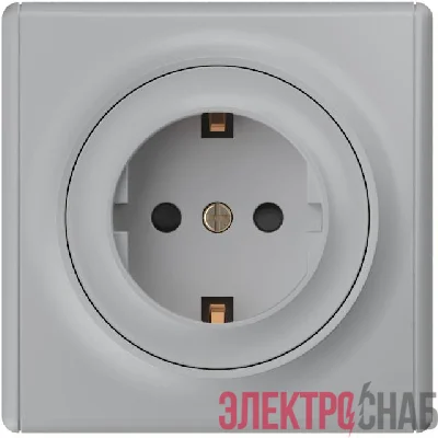 Розетка 1-м СП Florence 16А IP20 с заземл. защ. шторки винт. клеммы механизм сер. 1E10101302 OneKeyElectro 2172833