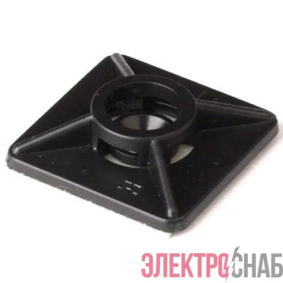 База монтажная самокл. для двух хомутов 27х27 черн. (уп.100шт) DKC 254753MV