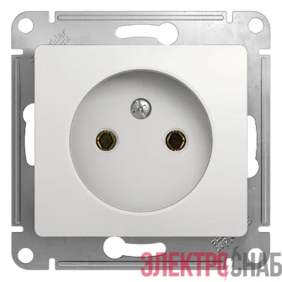Розетка 1-м СП Glossa 16А IP20 без заземл. механизм бел. SE GSL000141