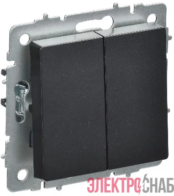 Выключатель перекрестный 2-кл. СП BRITE ВС10-2-3-БрЧ 10А механизм черн. IEK BR-V23-0-10-K02