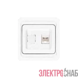 Розетка компьютерная 1-м СП Валери бел. UNIVersal В0035