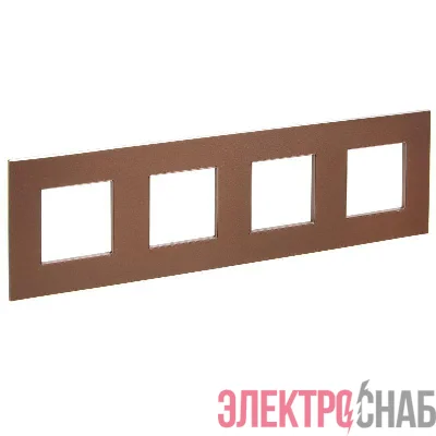 Рамка 4-м SKANDY SK-F34Br металл шоколад IEK SK-M42-M-K30