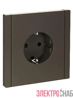 Розетка СП FORTE&PIANO FP315 16А с заземл. защ. шторки винт. крепл. сер. IEK FP-R14-16-K03