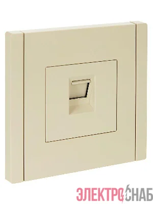 Розетка компьютерная RJ45 кат.5E FORTE&PIANO FP432 ваниль IEK FP-K10-1-K10