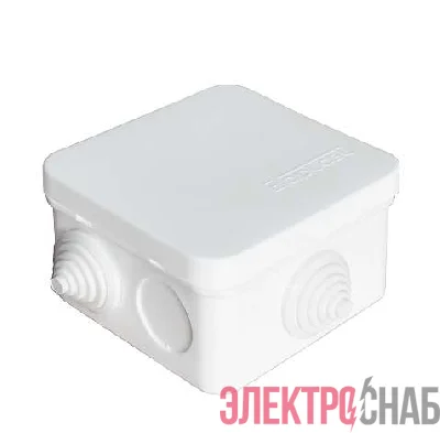 Коробка распределительная ОП 75х75х45мм IP54 6 выходов 3 гермоввода крышка защелкивающаяся бел. Epplast 220321