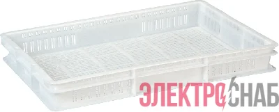Ящик с перфорацией 600х400х75 натуральный морозостойкий 423 423