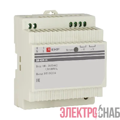Блок питания 24В DR-45W-24 EKF dr-45w-24