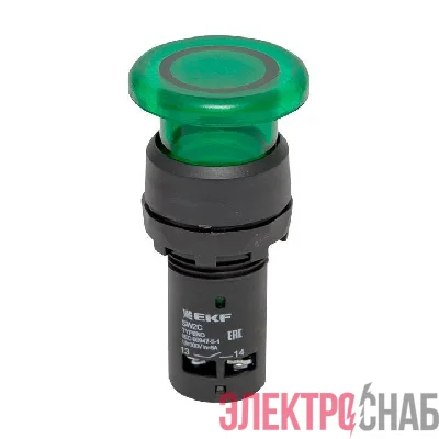Кнопка SW2C-MD гриб зел. 24В EKF sw2c-md-gg-24