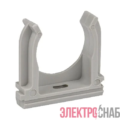 Держатель для труб (клипса) d40мм сер. (уп.30шт) Plast EKF derj-z-40n