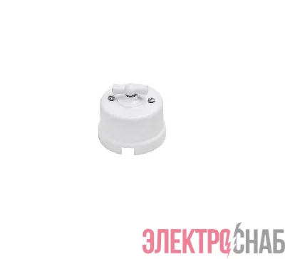 Выключатель проходной поворотный 1-кл. ОП Лизетта 10А IP20 ретро 2 полож. ABS-пластик бел. Bironi B1-201-21