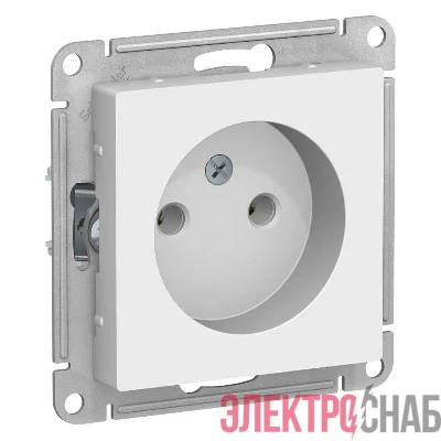 Розетка 1-м СП AtlasDesign 16А IP20 без заземл. без защ. шторок механизм бел. SE ATN000141