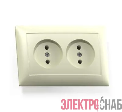 Розетка 2-м СП Селена РС16-371 16А IP20 сл. кость Кунцево 8147