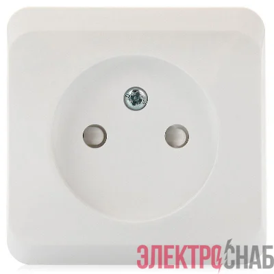Розетка 1-м ОП Этюд 16А IP20 250В без заземл. защ. шторки бел. SE PA16-002B