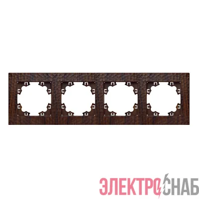 Рамка 4-м Афина фактурная универс. венге Universal A10046-V