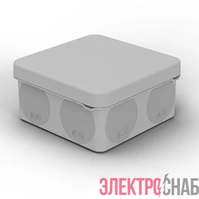 Коробка распаячная для прямого монтажа ОП HF 80х80х40 IP67 (мембранные вводы) Rexant 28-3078