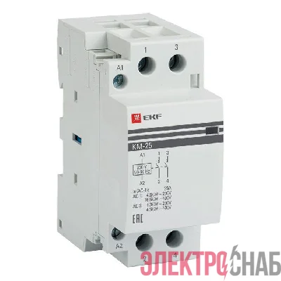 Контактор модульный КМ 25А 2NО (2 мод.) EKF km-2-25-20