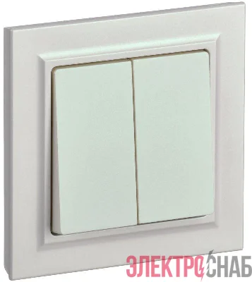Выключатель 2-кл. СП BRITE ВСР10-2-0-БрЖ 10А в сборе жемчуж. IEK BR-V20-0-10-K36-F