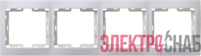 Рамка 4-м КВАРТА РГ-4-КБ горизонт. бел. IEK EMK40-K01-DM