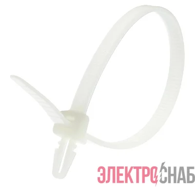 Хомут кабельный нейлоновый с анкером бел. 4.8х200 (уп.100шт) TOKOV ELECTRIC TKE-HNB-4.8-200-W/100
