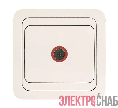 Розетка телевизионная TV 1-м СП Mimoza 16А IP20 бел./бел. Makel 12007