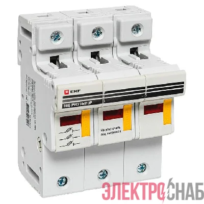 Предохранитель-разъединитель для ПВЦ 14х51 3п EKF pr-14-51-3