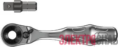Трещотка для 1/4дюйм бит+оправка-хвостовик для 1/4дюйм 8001 A SB Zyklop Mini 1 2 предмета Wera WE-073230