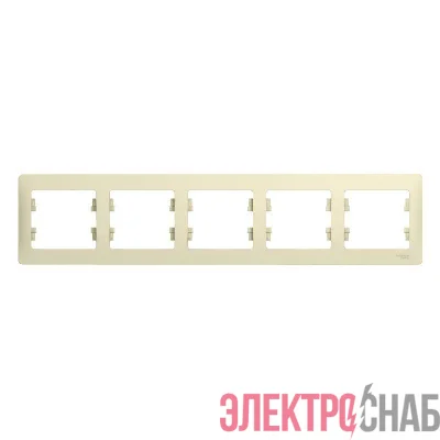 Рамка 5-м Glossa горизонт. беж. SE GSL000205
