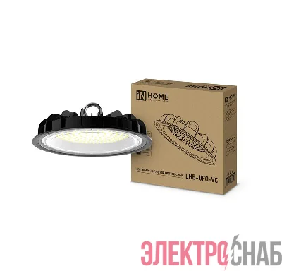 Светильник светодиодный складской LHB-UFO-VC 100Вт 230В 5000К 7500лм IP65 без пульсации IN HOME 4690612033907