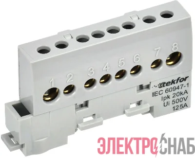 Шина L "фаза" изол. на универс. держ. 8х12-8-Ср TEKFOR IEK TF-NN20-08-KL-K03