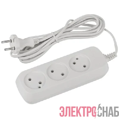 Удлинитель 3х3м без заземл. ШВВП 2х0.75 UDL-6-330 Greenline Эра Б0065041