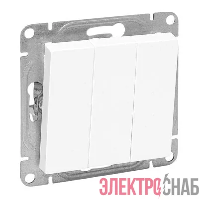 Выключатель 3-кл. СП Эпика механизм бел. EKF UP1-SWW-31