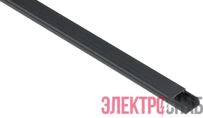 Кабель-канал 20х10 L2000 пластик ЭЛЕКОР черн. IEK EL-KK10-020-010-1-K02