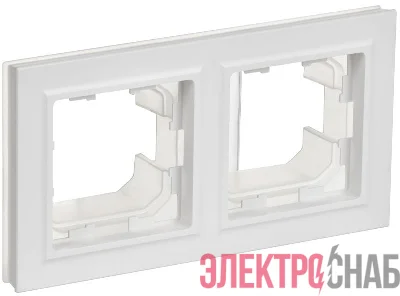 Рамка 2-м BRITE РУ-2-БрАБ-44 IP44 арктич. бел. IEK BR-M22-44-K91