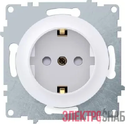 Розетка 1-м СП Florence 16А IP20 с заземл. защ. шторки винтов. клеммы механизм бел. (1E10101300) OneKeyElectro 2172764