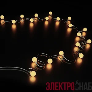 Гирлянда светодиодная садовая "Шары" Solar 30LED бел. IP44 на солнечн. батарее GAUSS GS032