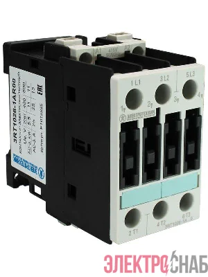 Контактор электромагнитный 3RT1026-1AR00 3-пол. 25А AC-3 11кВт/400В 415В AC 50Гц типоразмер S0 винт. клеммы IP20 Электротехник ET012225