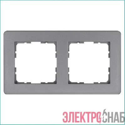 Рамка 2-м G-Flex алюм. Jasmart G1102S