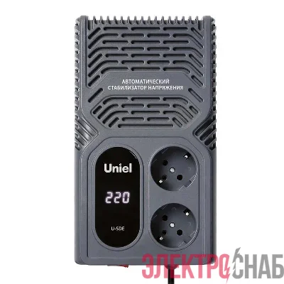 Стабилизатор напряжения U-SDE 500W 1ф 0.5кВА настольн. Uniel UL-00012766